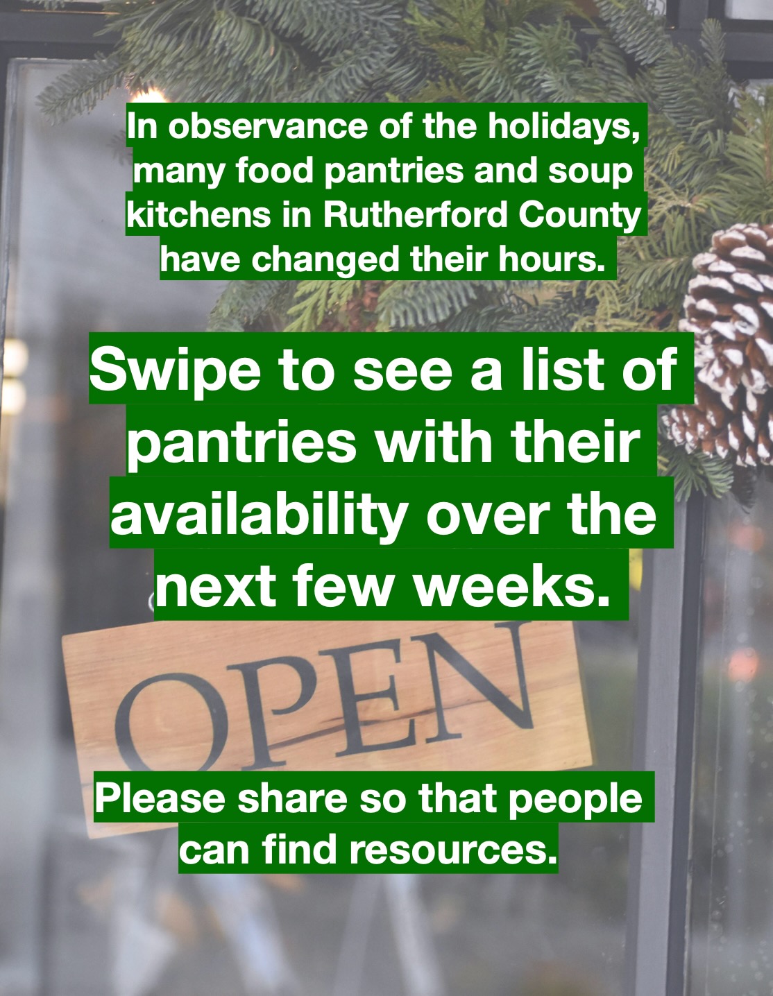 Food Pantry Hours, Job Openings, Holiday Recipe